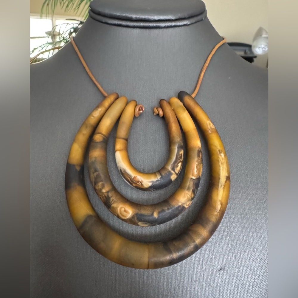 Dinosaur Designs Brown and Black Necklace